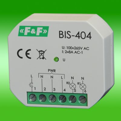 F&F przekaźnik bistabilny sekwencyjny do montażu podtynkowego BIS-404 (BIS-404)